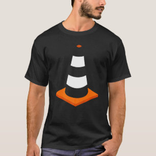 Camiseta Estrada de Rua Halloween, Cone de Tráfego Laranja