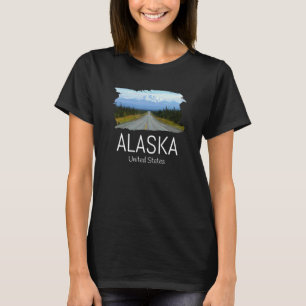 Camiseta Estrada do Alasca  Lindo Souvenir EUA Alasca