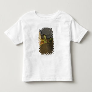 Camiseta Estrada do Cobblestone & construções amarelas em