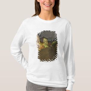 Camiseta Estrada do Cobblestone & construções amarelas em