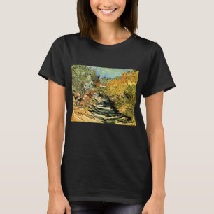 Camiseta Estrada em St Remy com Figura por Vincent van Gogh