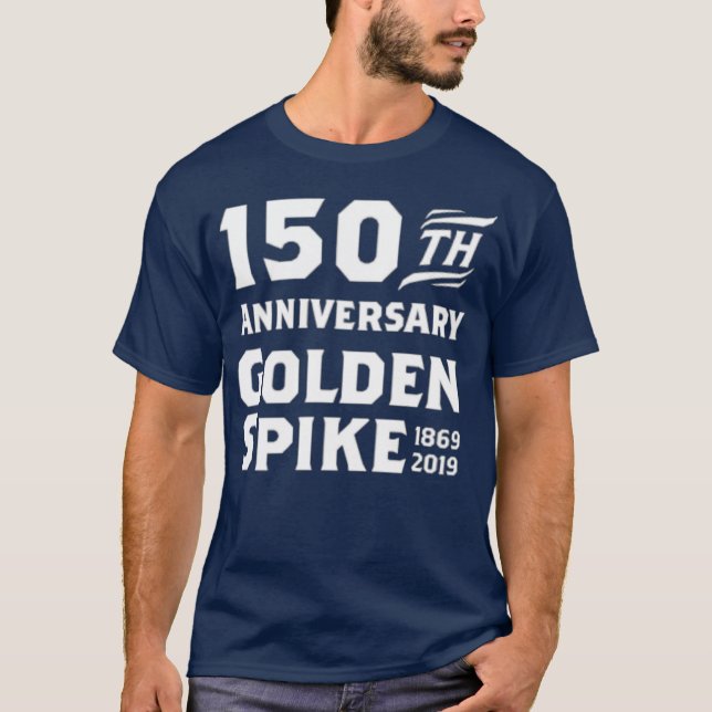 Camiseta Estrada-férrea Spike De 150 Anos De Ouro (Frente)