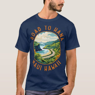 Camiseta Estrada para Hana Maui Hawaii - Círculo Retroalter