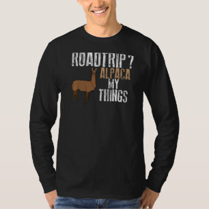 Camiseta Estrada Trip Alpaca Minhas Coisas Engraçado Viagem