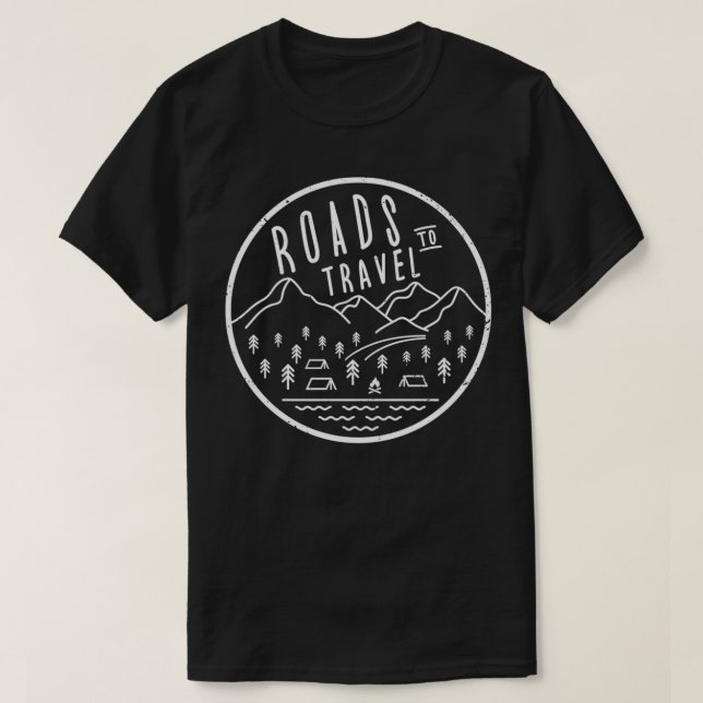 Camiseta Estradas para Viagem (Frente do Design)