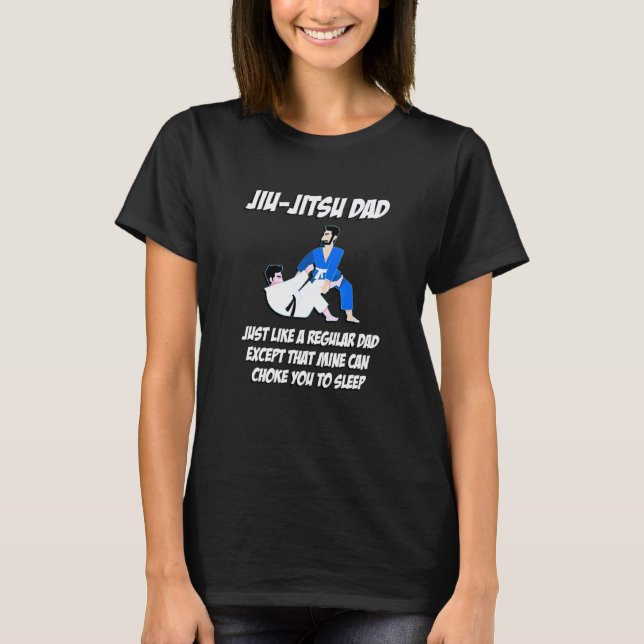 Camiseta Estrangular Você Até Adormecer Karatê De Pai Cláss (Frente)