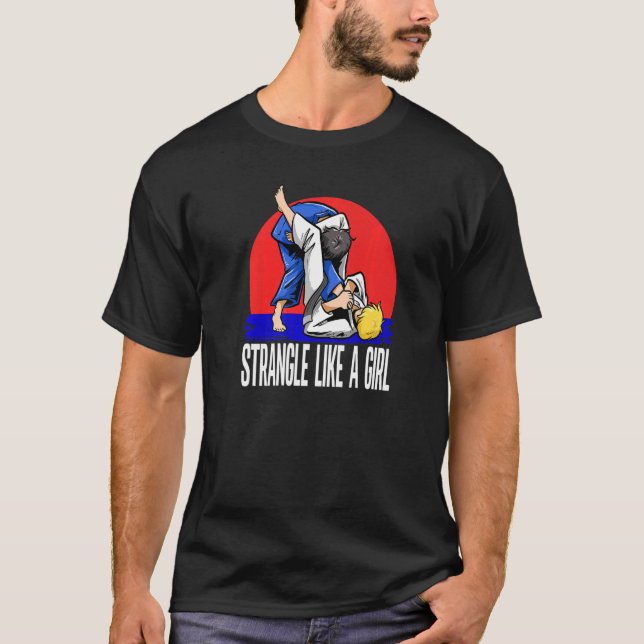 Camiseta Estrângulo Marcial Como Judô Menina (Frente)