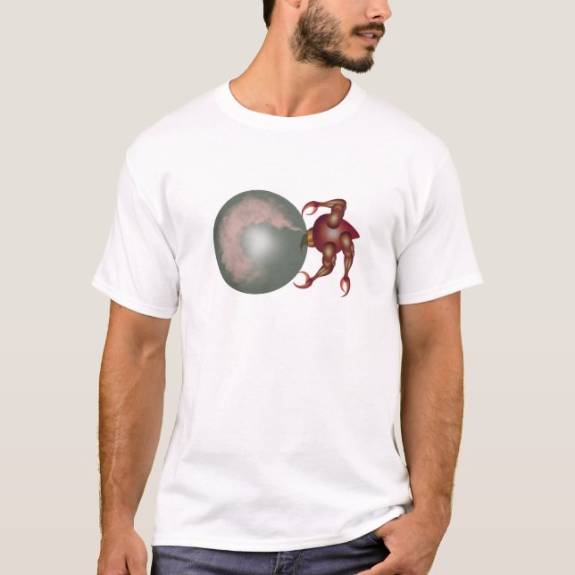 Camiseta Estranha ave sem asas fungando bolha (Frente)