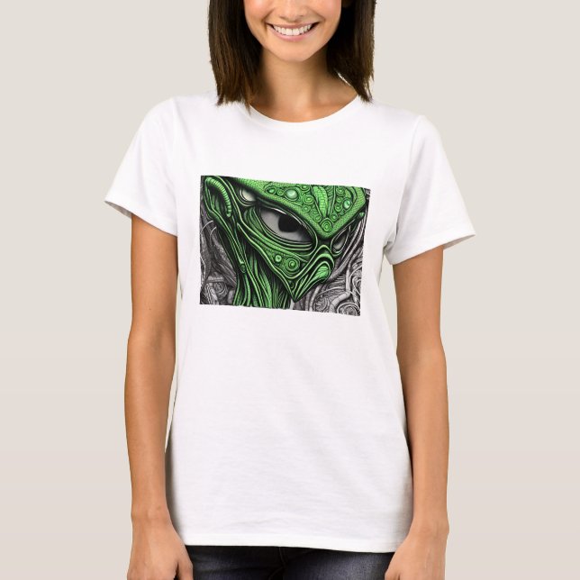 Camiseta Estranho Alien Abstrato (Frente)