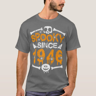 Camiseta Estranho desde 1946 Esqueleto Assustador 76. Anive