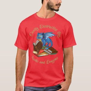 Camiseta Estranho E Fácil Distração Por Dragões E Nerd De L