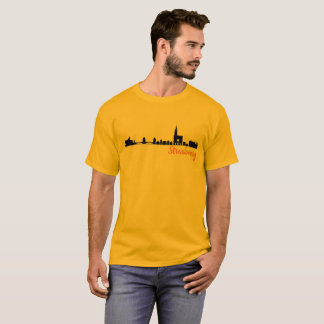Camiseta Estrasburgo França City Skyline, 2 homens