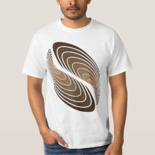 Camiseta estrata de feijão de café