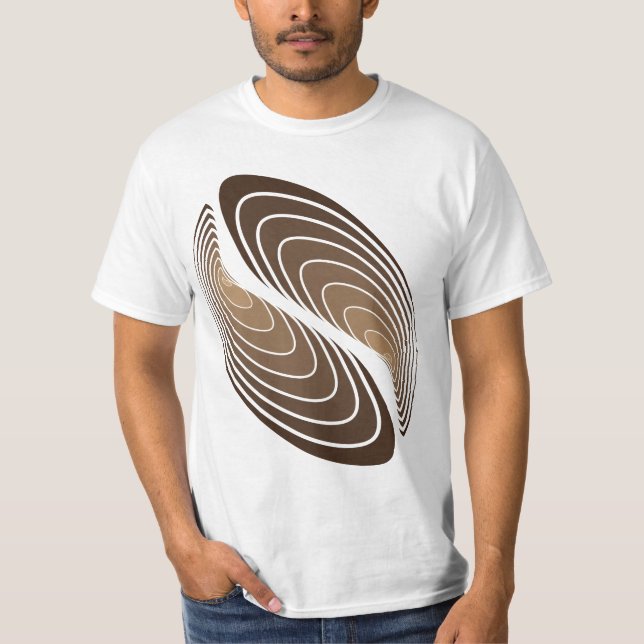 Camiseta estrata de feijão de café (Frente)