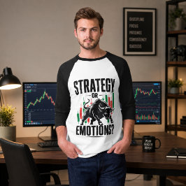 Camiseta Estratégia ou Emoções Design de Mentalidade de Neg