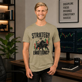 Camiseta Estratégia ou Emoções Design de Mentalidade de Neg