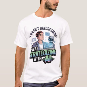 Camiseta Estratégias com IA - Slogan Engraçado de Sonho de