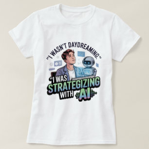 Camiseta Estratégias com IA - Slogan Engraçado de Sonho de 