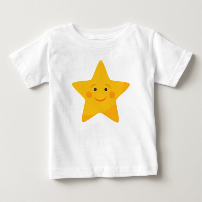 Camiseta Estrela amarela branca (Frente)