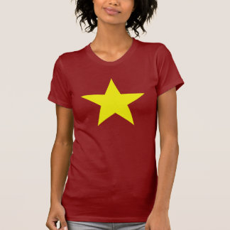 Camiseta Estrela amarela grande (o encaixe da mulher)