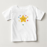 Estrela Amarela Sorridente Pastel com Faíscas de A