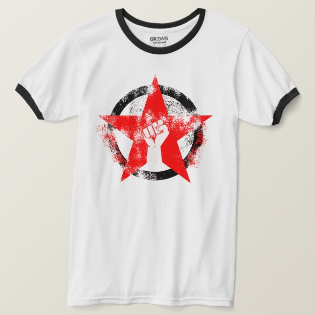 Camiseta Estrela Anti-Fascista (Frente do Design)