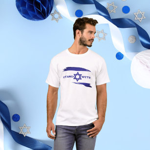 Camiseta Estrela Azul de David Israelense, fique com Israel