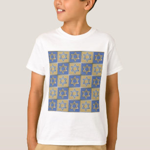 Camiseta Estrela Azul Dourada de David Art Panels