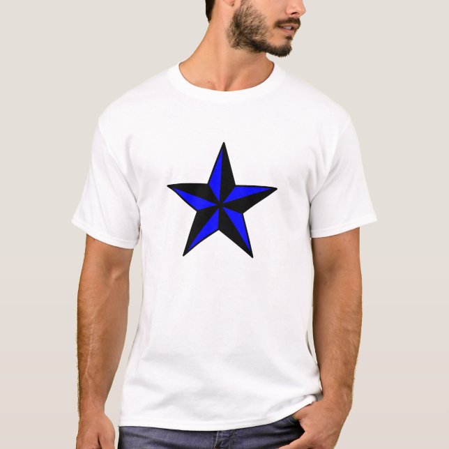 Camiseta Estrela Azul-Preta (Frente)