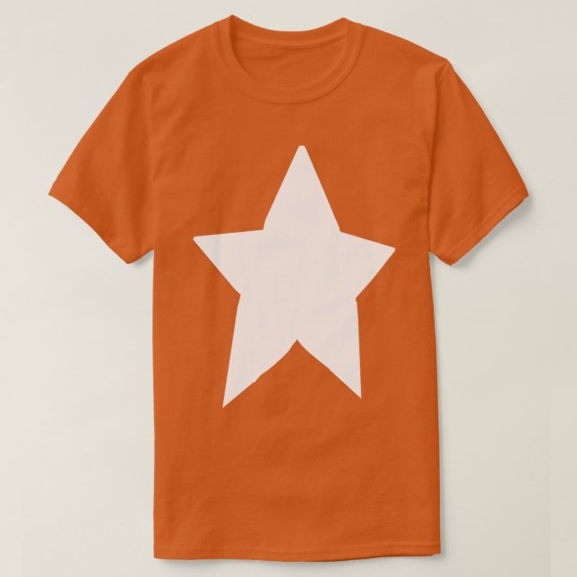 Camiseta Estrela branca mínima de pedra (Frente do Design)