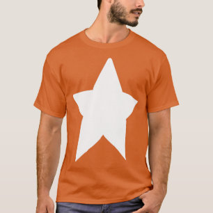 Camiseta Estrela branca mínima de pedra