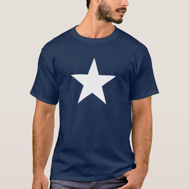Camiseta Estrela branca patriótica (Frente)