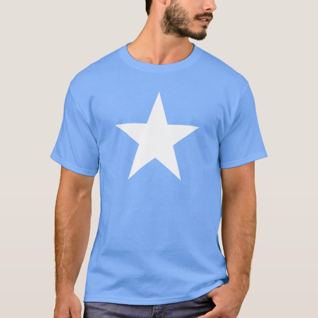 Camiseta Estrela Branca / Somália - Camisa-Tee Patriótica (Frente)