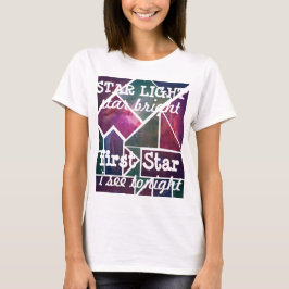 Camiseta Estrela Brilhante Luz de Estrela No Topo