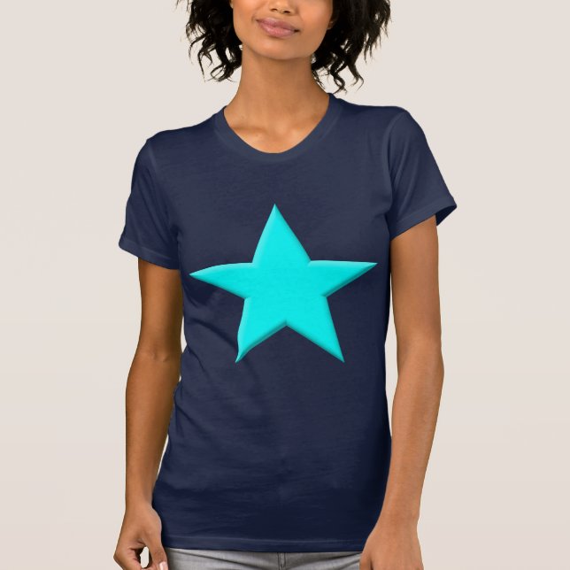 Camiseta Estrela - Ciano (Frente)