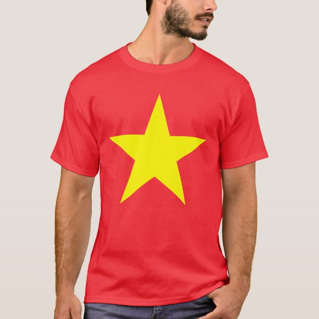 Camiseta Estrela da bandeira de Vietnam (Frente)