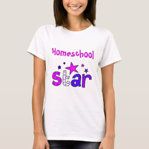 Camiseta Estrela da bonito Purple Home School