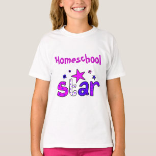 Camiseta Estrela da escola doméstica roxa