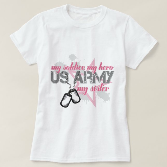 Camiseta Estrela da irmã do exército (Frente do Design)