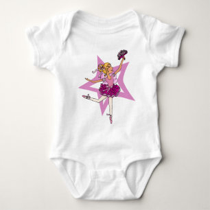 Camiseta Estrela de Ballerina rosa com capuz loura