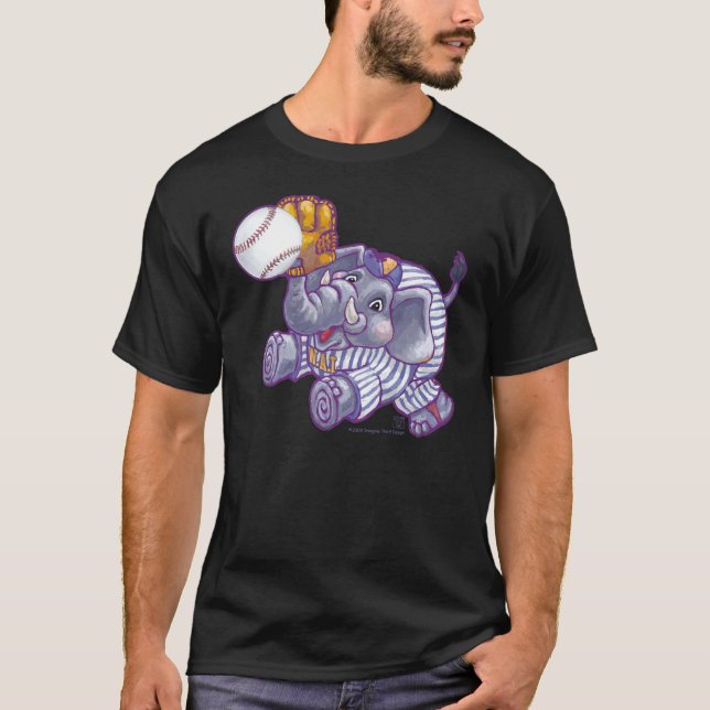Camiseta Estrela de Baseball Elefante (Frente)