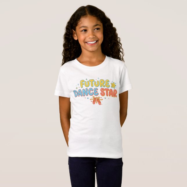 Camiseta Estrela de Dança Futura  (Frente Completa)