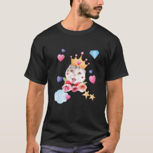 Camiseta Estrela de Diamante do Coração de Amor da Rainha G