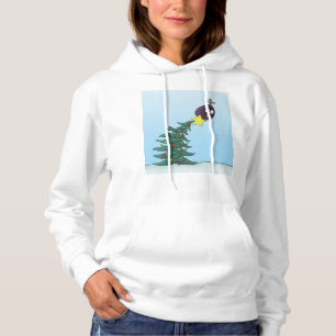 Camiseta Estrela de Natal de Pássaro de Cartoon