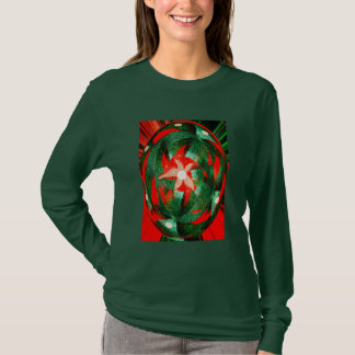 Camiseta estrela de Natal temporada de inverno festiva