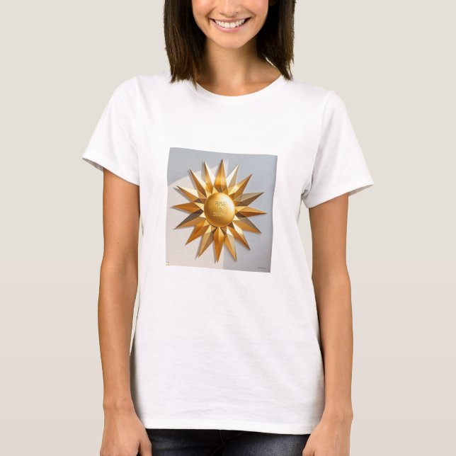 Camiseta Estrela de ouro erguida e brilhante (Frente)