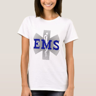 Camiseta Estrela de prata da vida com EMS azul