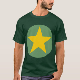 Camiseta Estrela dentro de um círculo - âmbar com verde d