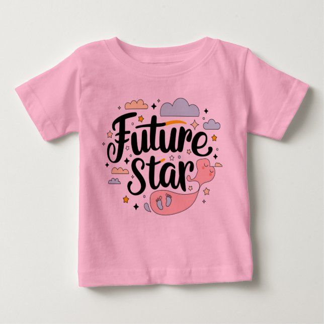 Camiseta Estrela do Futuro - Boca do Bebê Whimsical (Frente)