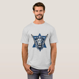 Camiseta Estrela do leão de David com espadas de ferro